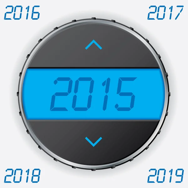 Car gauge with 2015 text — Stock Vector