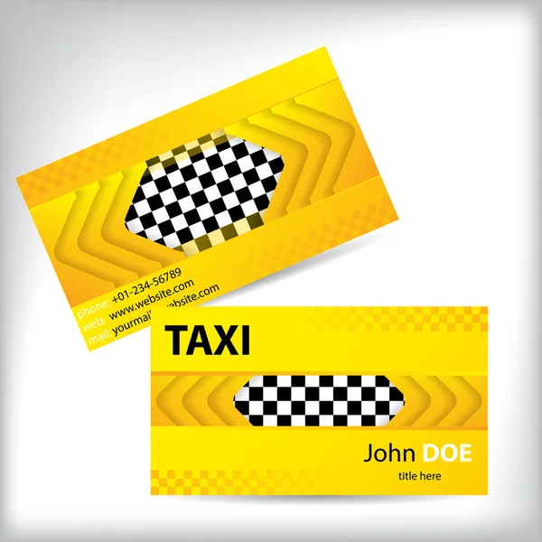 Conception abstraite de carte de visite taxi — Image vectorielle