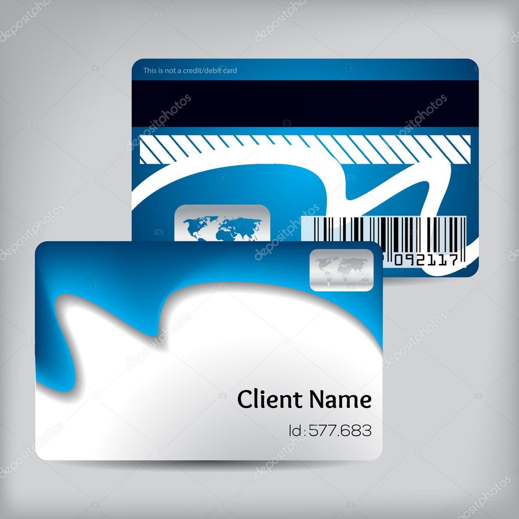 Blue wave loyalty card design