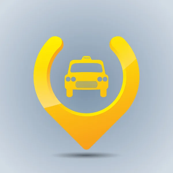 Puntatore gps taxi cool — Vettoriale Stock