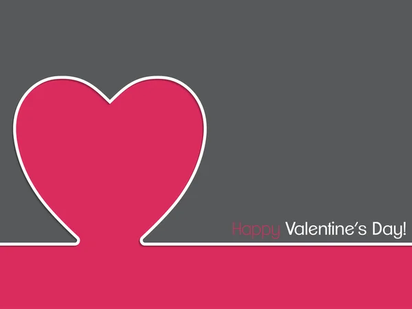 Diseño de tarjeta de San Valentín simple — Vector de stock