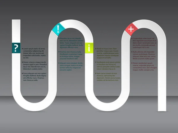 Progettazione infografica ondulata — Vettoriale Stock