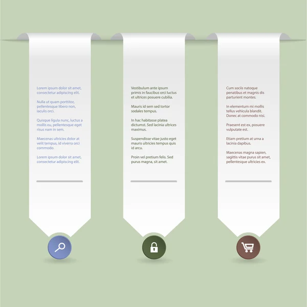 Ruban infographie avec fond vert — Image vectorielle