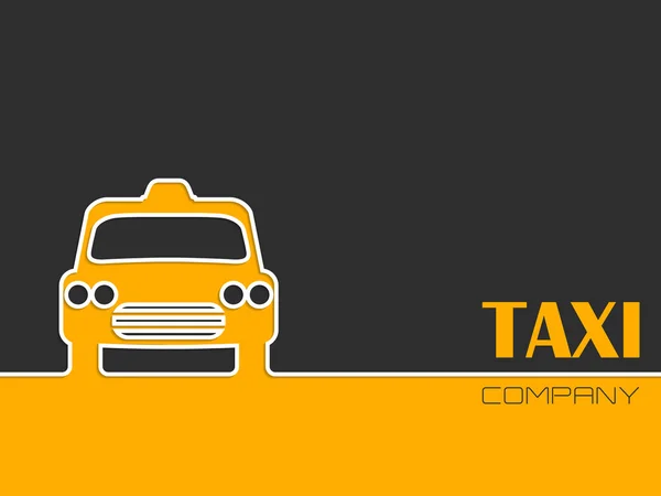 Empresa de taxis anunciando con taxi — Archivo Imágenes Vectoriales