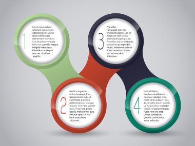 Iinfographic tasarım bağlı daireler ile