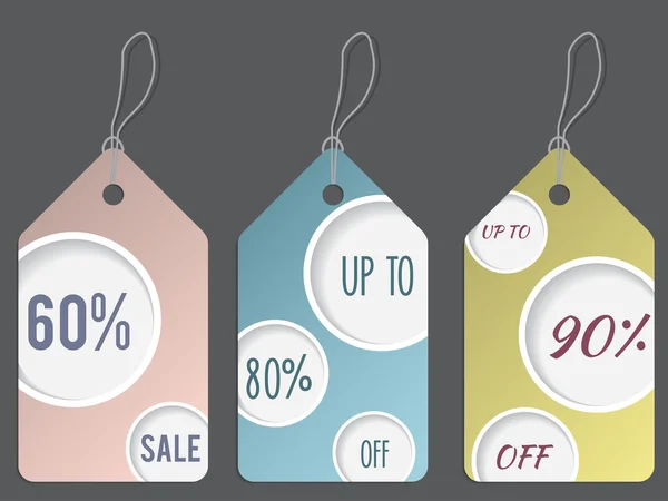 Dotted discount labelset — Stock Vector
