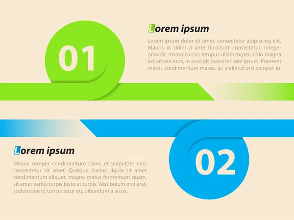 Modèle infographique de ruban de curling — Image vectorielle