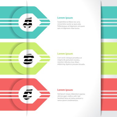 Canlı renkli oklar infographics