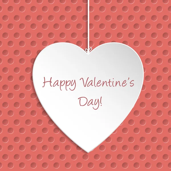 Tarjeta de felicitación simple de San Valentín — Vector de stock