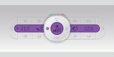 Mor lcd ile dijital hava durumu beyaz pano tasarım