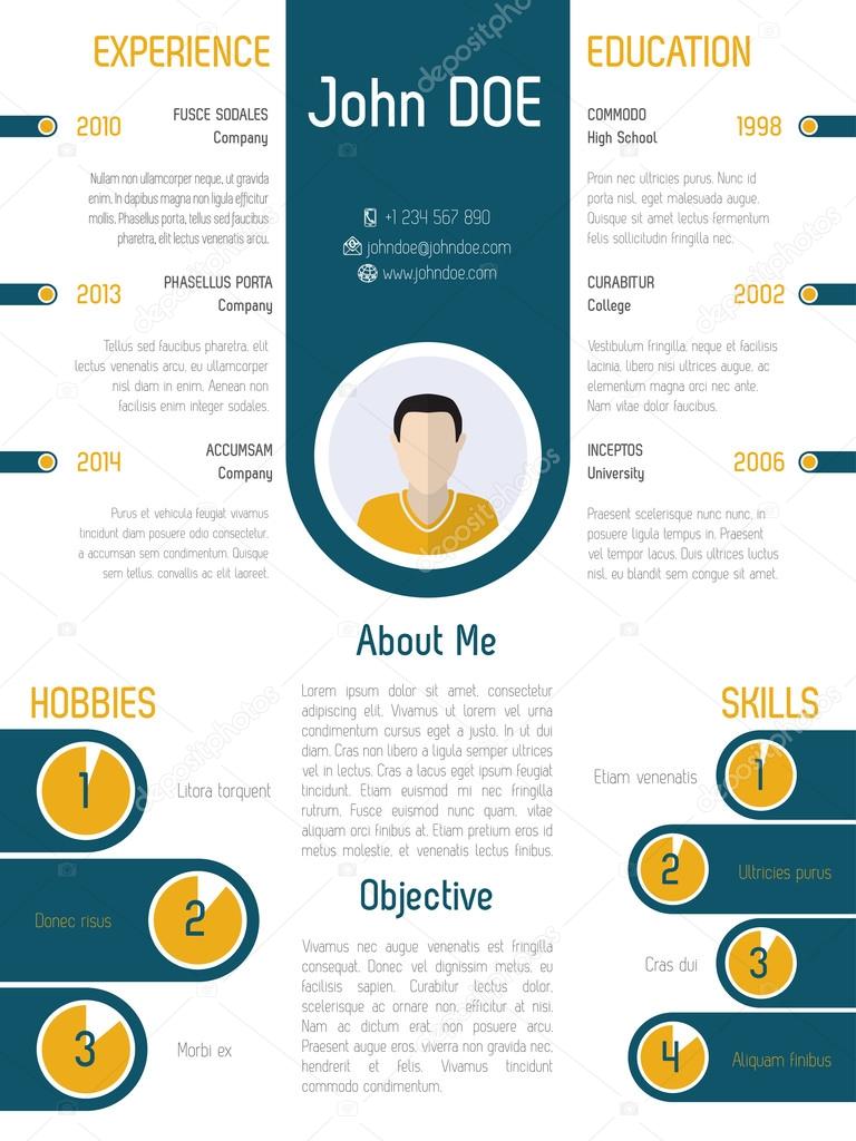 Cool modern resume curriculum vitae design 