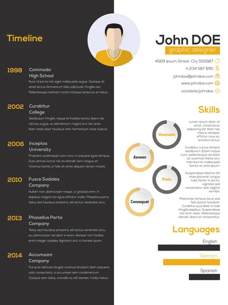 Kontrast özgeçmiş cv tasarım 