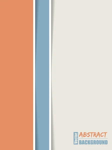 Folleto sencillo con rayas anaranjadas azules y blancas — Vector de stock