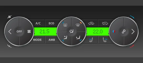 Detaljerad digital air condition Kontrollpanelen — Stock vektor