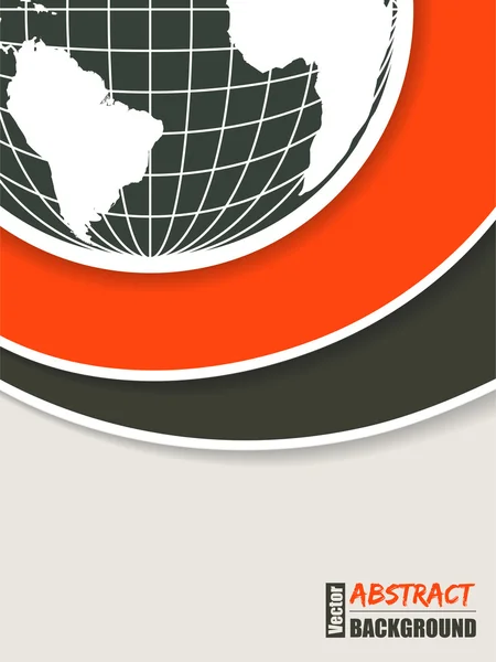 Conception de brochure d'entreprise avec globe — Image vectorielle