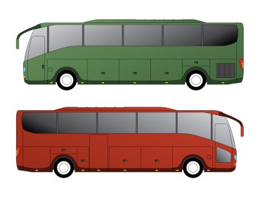 Turistik otobüs tasarım ile tek aks