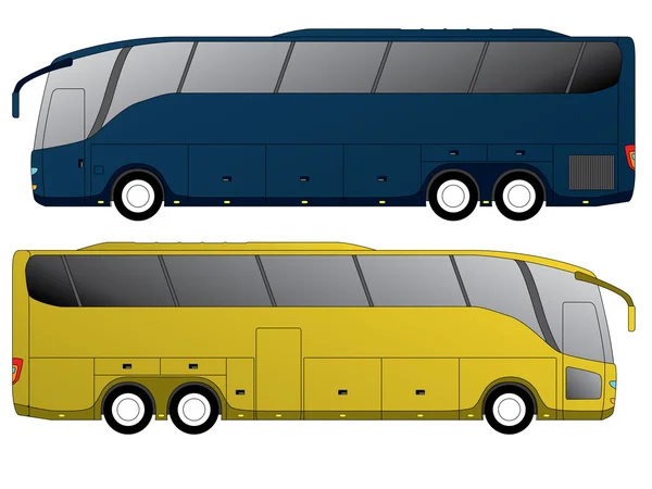 Conception de bus touristique avec double essieu — Image vectorielle