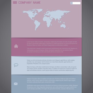 Web sitesi şablonu tasarımı pastel renklerde