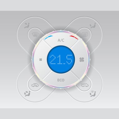 Dijital araba hava durumu kontrol cool tasarım