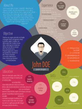 Renkli Daireler Modern özgeçmiş özgeçmiş cv ith