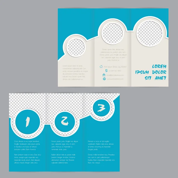 酷环设计三栏式小册子模板 — 图库矢量图片
