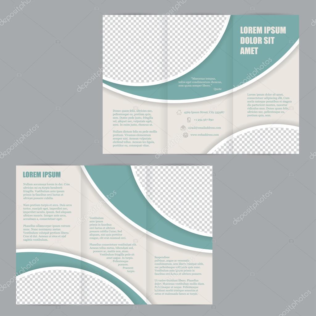 Tri-fold flyer brochure design template