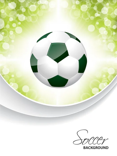 Abstract soccer brochure with bursting ball — Stock Vector