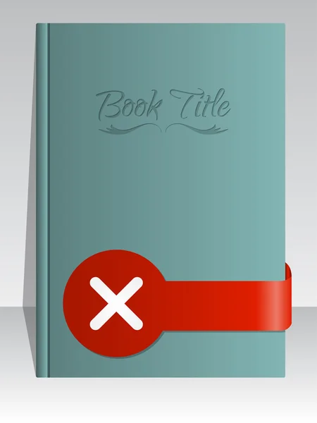 Diseño de cubierta de libro simplista con marca cruzada — Archivo Imágenes Vectoriales