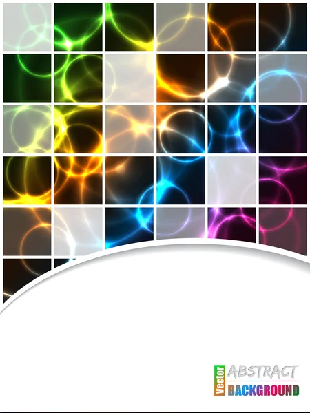 Brochure cool avec carrés et plasma couleur — Image vectorielle