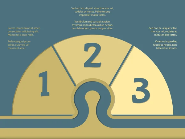 Infographie simplifiée avec chiffres et options — Image vectorielle