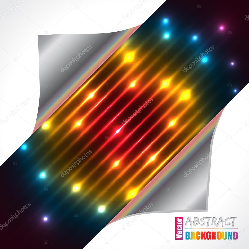 Abstract rainbow plasma laser brochure design