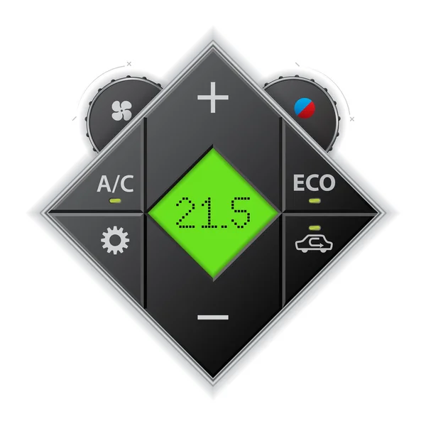 Car auto climatronic gauge with LCD — Stok Vektör