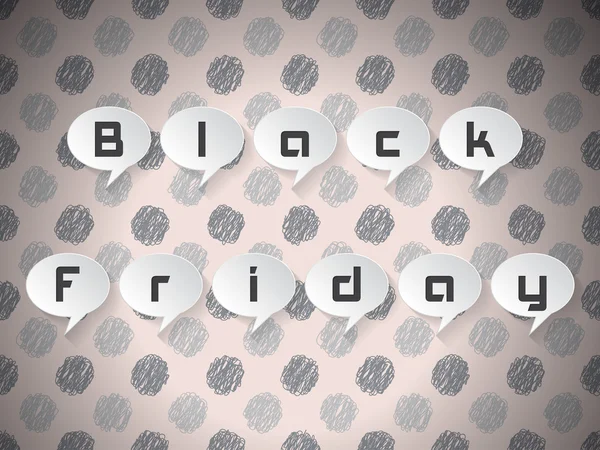 Black Friday Text über Sprechblasen — Stockvektor