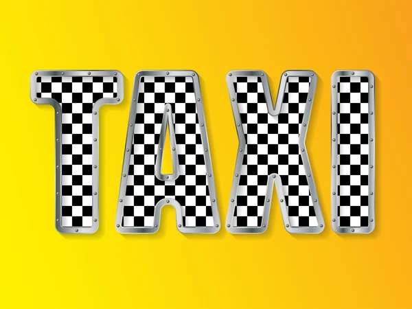 Publicité abstraite de taxi avec texte encadré métallique — Image vectorielle