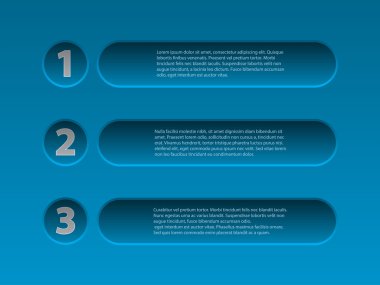 Basit 3d Infographic tasarım mavi