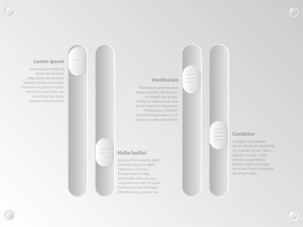 Infographie de curseur cool avec options — Image vectorielle