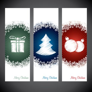 Etiket tasarımları semboller ve kar ile alışveriş Noel