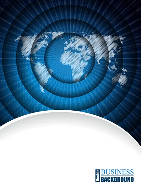 Modern üzleti kiadvány a world map a tovagyűrűző hatása — Stock Vector