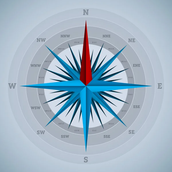 Прохолодний 32-точковий компас — стоковий вектор