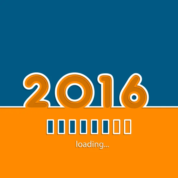 Año nuevo 2016 fondo de carga — Vector de stock