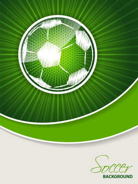 Folheto de futebol abstrato com bola rabiscada — Vetor de Stock