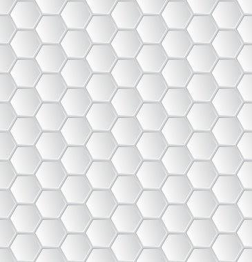 Soyut beyaz altıgen desen duvar kağıdı