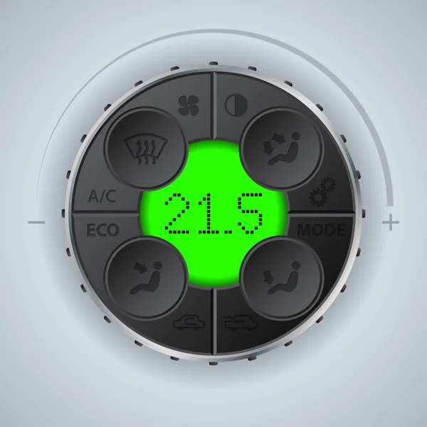 Control multifuncional del clima del coche — Archivo Imágenes Vectoriales