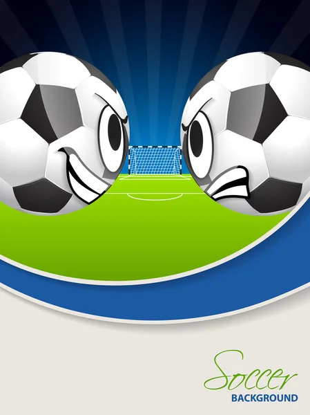 Soccer match advertisimg poster brochure — Stock Vector