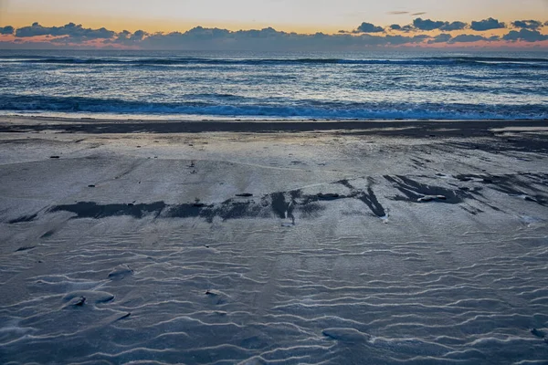 Zonsopgang Een Vroege Winterochtend Boven Stille Oceaan Kamchatka Hoog Water — Stockfoto