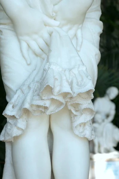 Beautiful Marble Sculpture Young Girl Quintilio Corbellini 19Th Century Vorontsov — Stock Photo, Image