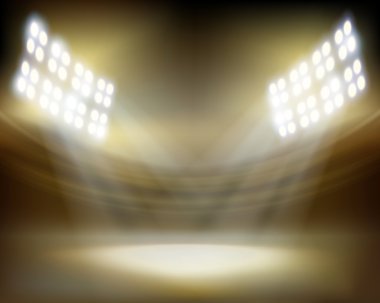 Stadyumun gösteriden önce. Vektör çizim.