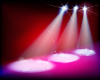 Konser öncesi sahne. Vektör çizim.