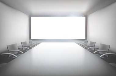 Conference room. Vector illustration. clipart
