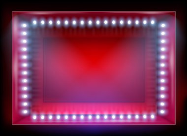 Boş vitrin. Vektör çizim.